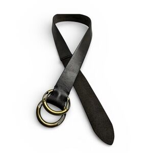 GUESS Genuine Brown Leather Double Ring Women’s Belt